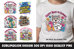 Back to school, funny school quote, clipart PNG Product Image 1