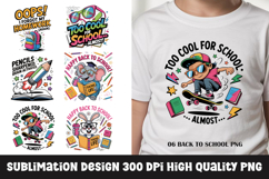 Back to school, funny school quote, clipart PNG Product Image 1