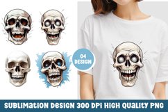 Sarcastic skull head clipart sublimation png Product Image 1