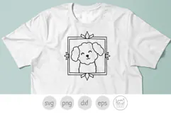 Bichon Frise Doodle SVG, Bichon Puppy PNG for Sublimation Product Image 2