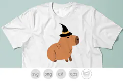 Capybara Witch Svg and Png Clipart for Halloween Product Image 6