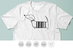 Dachshund SVG, Dog in Striped Sweater Png Product Image 2