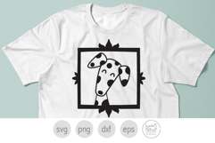 Dalmatian Doodle SVG, Framed Dalmatian Png for Sublimation Product Image 3
