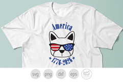 Patriotic Dog in Sunglasses Svg. America 1776 to 2026 Png Product Image 5