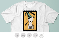 Halloween Dog with Bats Svg, Witch Puppy Clipart Png Product Image 2