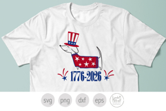 Patriotic Dachshund Svg. Doxie America 250th Birthday Product Image 4