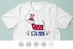 Patriotic Dachshund Svg. Doxie America 250th Birthday Product Image 4