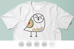 Fall Owls Svg, Cute Woodland Birds Png Product Image 3