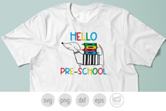 Hello Preschool Svg. Dog with Crayons Png Clipart. Product Image 3