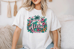 Retro Aloha Sublimation PNG, Tropical Hawaii Clipart Product Image 2