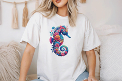 Floral Seahorse PNG, Product Image 2