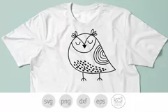 Doodle Owls Svg, Woodland Birds Png Product Image 2