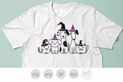 Witch Pets Svg, Halloween Cats and Dogs Clipart Product Image 2