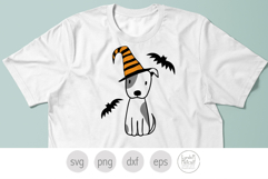 Witch Puppy Svg, Halloween Dog with Bats Clipart Png Product Image 3