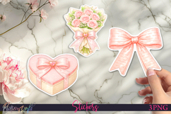 Coquette Stickers | Cute Girly Aesthetic Clipart | Flowers Product Image 1