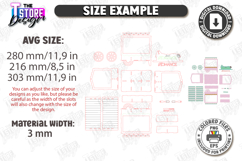 Vintage Candy Cart Laser Cut | Valentine&#039;s Day Candy Box SVG Product Image 2