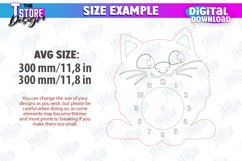 Kids Clock Laser Cut Bindle, Kids Room Wall Decoration SVG Product Image 2