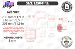 Vintage Candy Cart Laser Cut | Valentine&#039;s Day Candy Box SVG Product Image 2