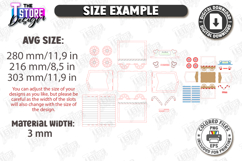 Vintage Candy Cart Laser Cut | Valentine&#039;s Day Candy Box SVG Product Image 2