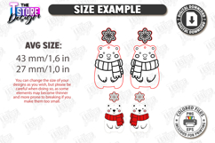 Christmas Drop Earrings Laser Cut Bundle | Pendant Earrings Product Image 2