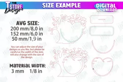 Valentine's Day Photo Frame Laser Cut, Heart Photo Frame SVG Product Image 2
