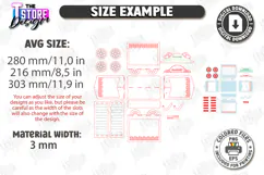 Vintage Candy Cart Laser Cut | Valentine's Day Candy Box SVG Product Image 3