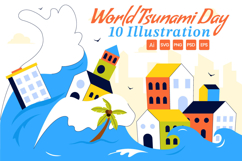 10 World Tsunami Awareness Day Illustration Product Image 1
