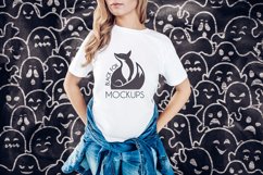 10 Halloween White t-shirt model mockup mock ups bundle Product Image 8