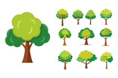 tree trees set vector design Product Image 1