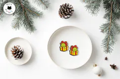 Cute Turtle Christmas Laser Cut Stud Earrings Product Image 3