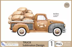 Truck png clipart |vegetables truck potatoes sublimation Product Image 1