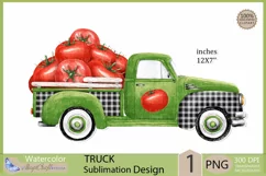 Truck png clipart |vegetables truck tomatoes sublimation Product Image 1