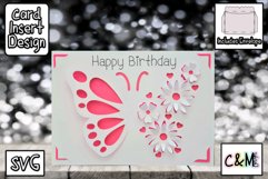Birthday card | Card Insert | Birthday | Butterfly | SVG Product Image 1