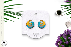 Cute Beach Earrings | Beach Studs Laser Cut Product Image 5