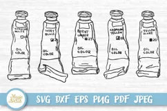 Artist svg, Paint svg, Paint tubes svg cut files, Art svg Product Image 1