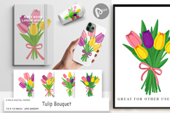Digital Paper Tulip Bouquet Product Image 1