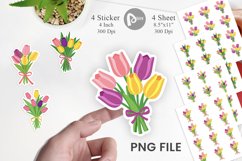 Tulip Bouquet Sticker Product Image 1