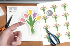 Tulip Bouquet Sticker Product Image 1