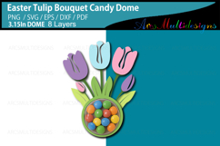 Easter Tulip bouquet candy dome Product Image 2