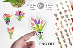 Tulip Bouquet Sticker Product Image 1