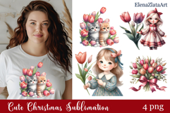 Tulip clipart, Watercolor floral clipart, Bouquets Product Image 1