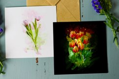 Tulip Floral Watercolor Sublimation Clipart PNG Product Image 4
