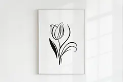 Minimalist Floral Line Art Clipart SVG | PNG | EPS Product Image 4