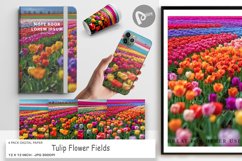 Digital Paper Tulip Flower Fields Product Image 1