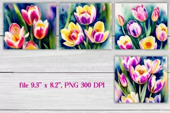 Spring flowers tumbler sublimation design wrap 20 Oz, tulip tumbler wrap design, spring flowers sublimation, mothers day tumbler wrap.