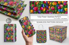 Digital Paper Tulip Flower Pattern Product Image 1
