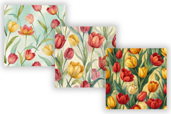 yellow spring design, garden floral pattern, seamless bright tones, tulip yellow design, spring floral pattern, garden red tones, seamless yellow florals, tulip design tones, seamless tulip floral garden, bright red yellow tones, spring garden floral desi