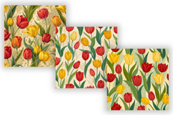 yellow spring design, garden floral pattern, seamless bright tones, tulip yellow design, spring floral pattern, garden red tones, seamless yellow florals, tulip design tones, seamless tulip floral garden, bright red yellow tones, spring garden floral desi