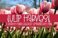 TULIP HARVEST EMBROIDERY FONT Product Image 1