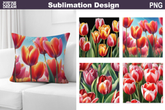 Spring Flowers Pillow | Tulip Sublimation Product Image 1